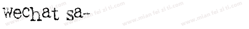 wechat sa字体转换